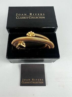 Vintage Joan Rivers Classics Collection Gold-tone Snake Coil Wrap Bracelet